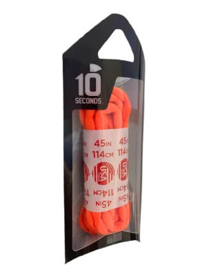 10 Seconds ® Athletic Bubble Laces | Neon Orange