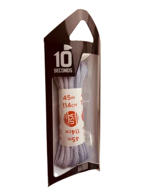 10 Seconds ® Athletic Round Laces | Silver