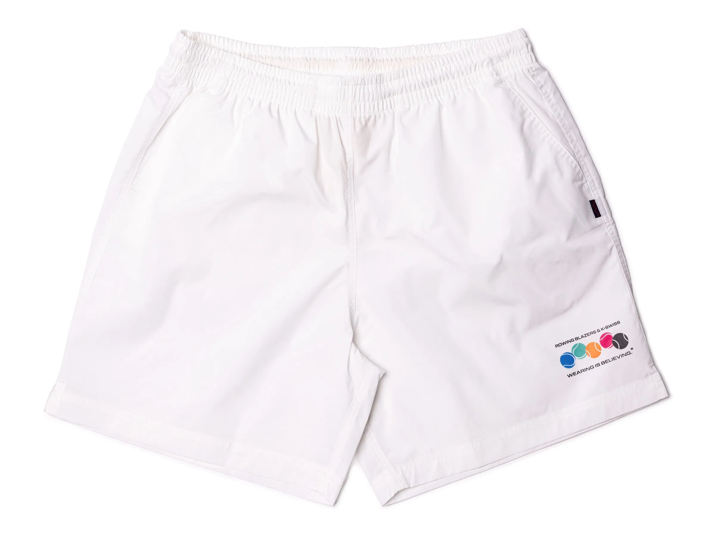 106077-100 | ROWING BLAZERS X K-SWISS SHORTS | WHITE