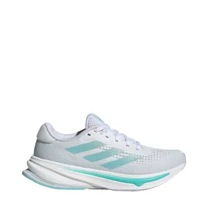 Adidas Women's Supernova Rise Sneaker in Ftw White/Linen Green Metallic/Flash Aqua