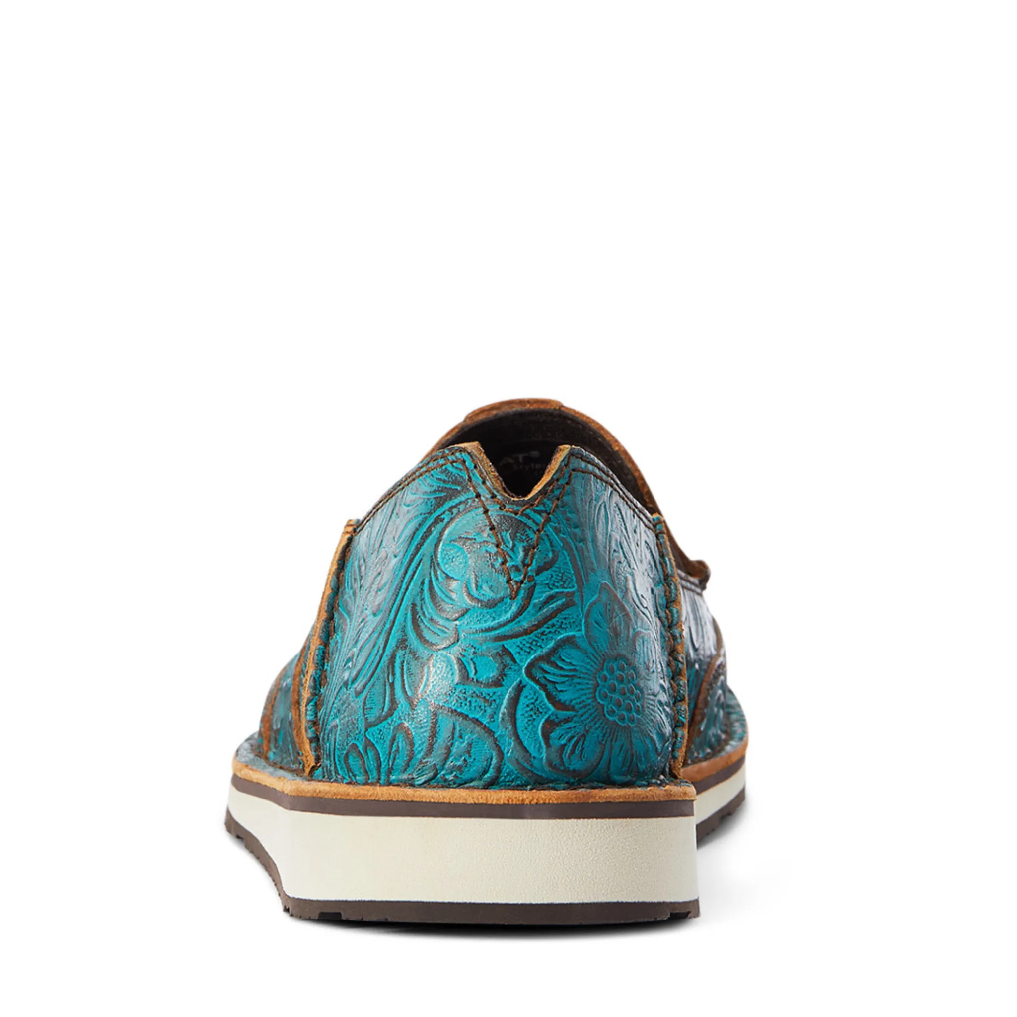 ARIAT WOMEN'S TURQUOISE FLORAL EMBOSSED CRUISER - 10042526