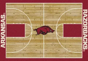 Arkansas Razorbacks Milliken Basketball Home Court Novelty Area Rug