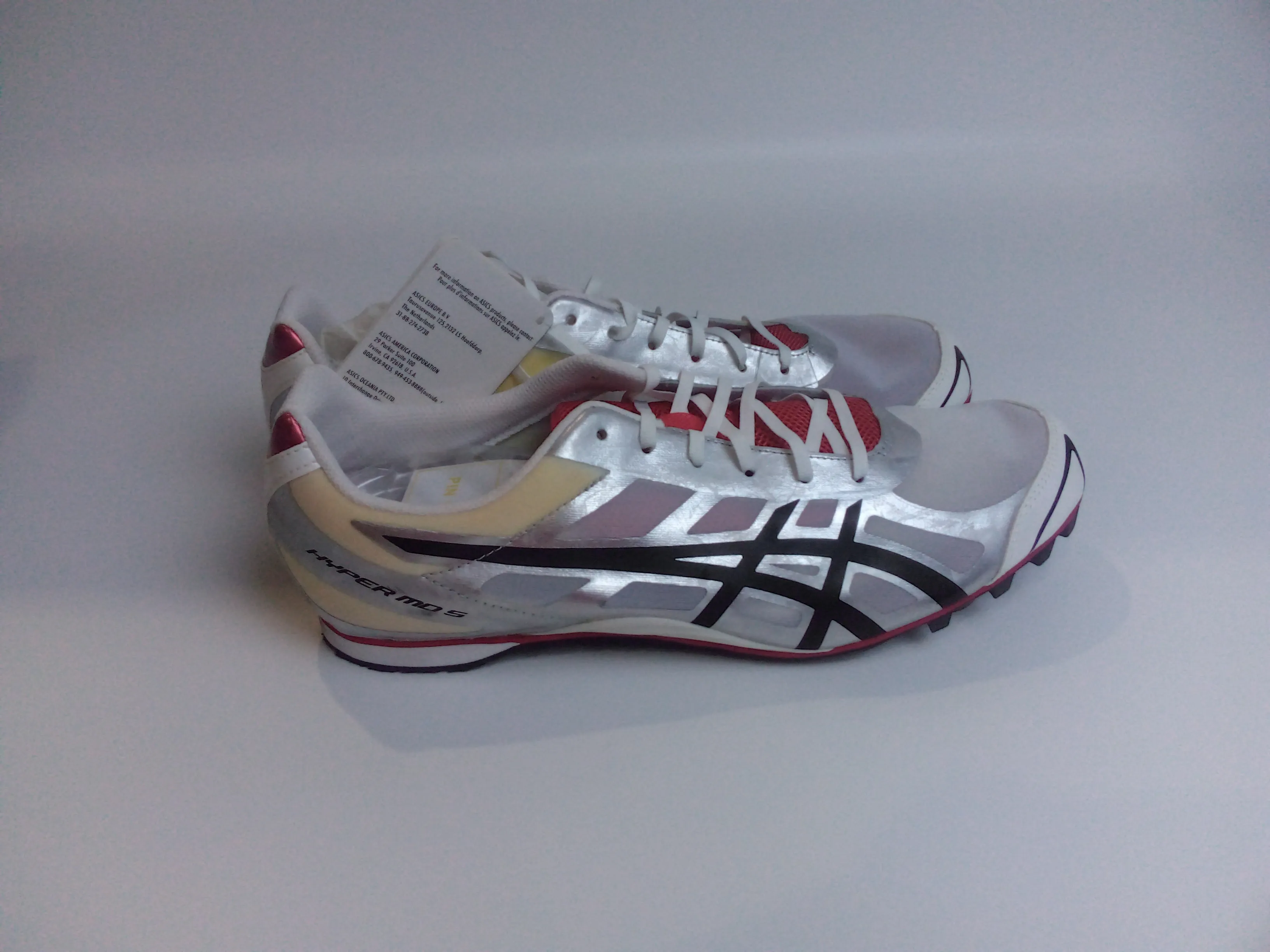 Asics Men Athletic Shoes (Running) Hyper Md 5 White/Silver/Black 11 Medium US