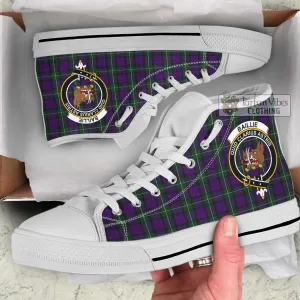 Baillie Highland Society Tartan High Top Shoes with Family Crest