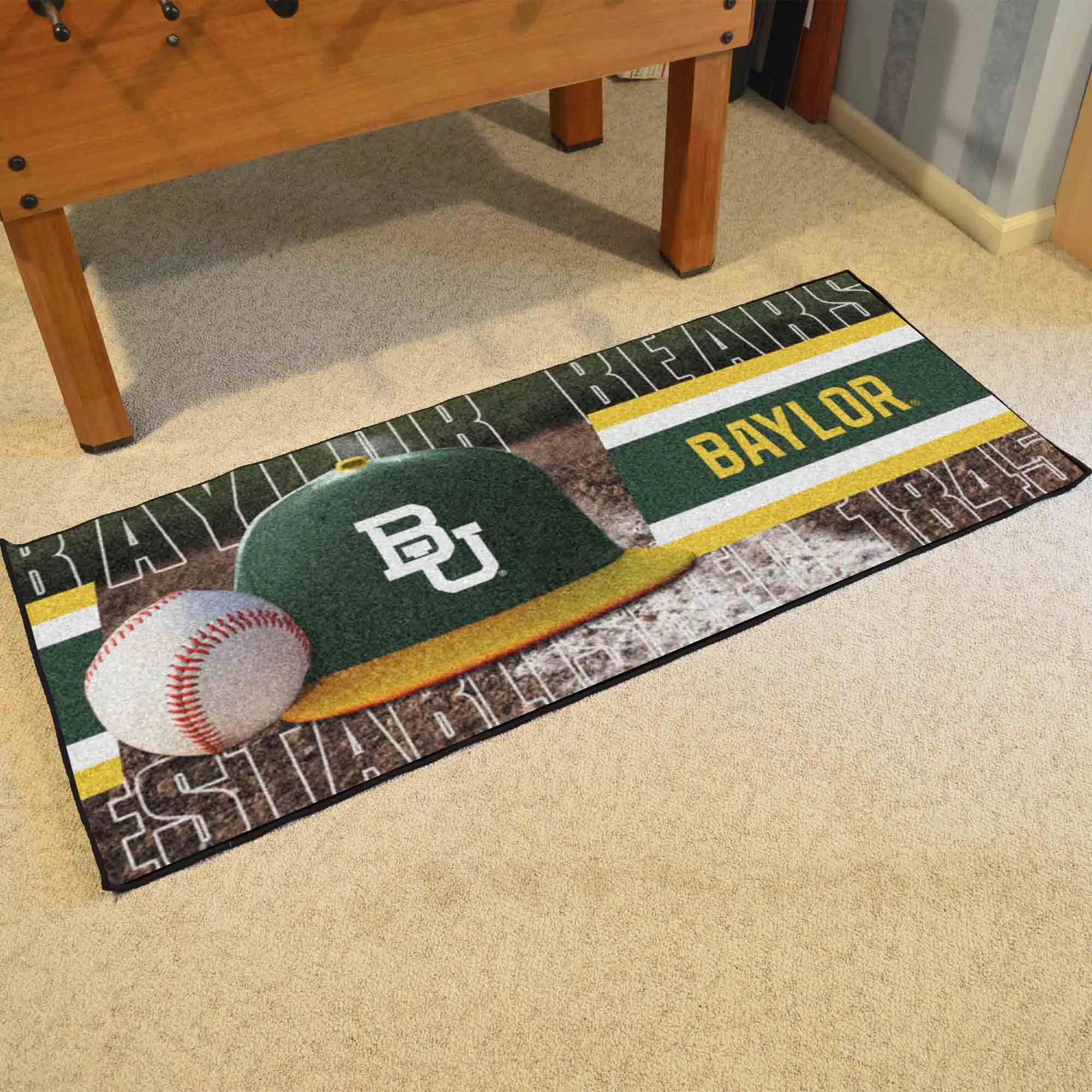 Baylor Bears Baseball Runner Rug - 30in. x 72in.