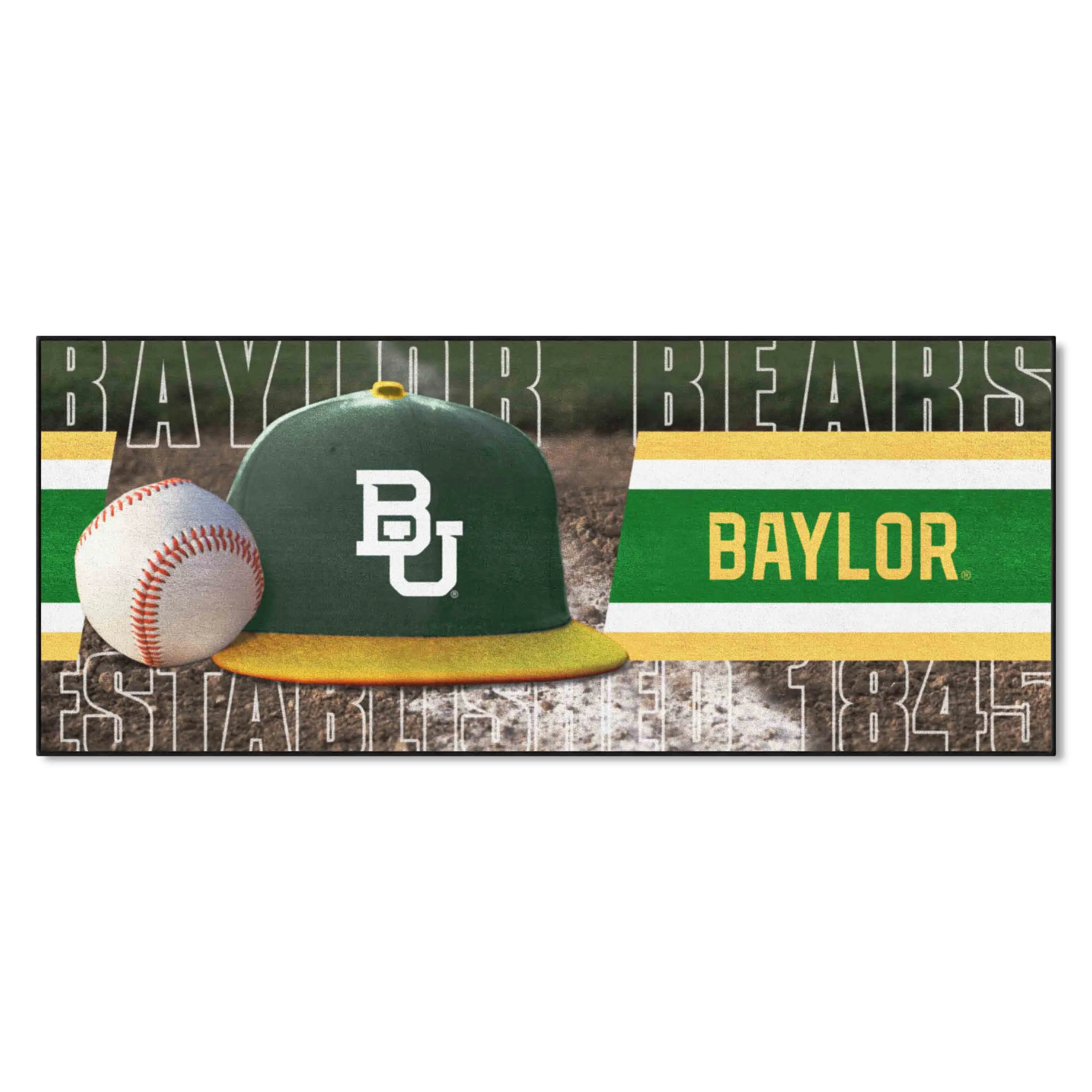 Baylor Bears Baseball Runner Rug - 30in. x 72in.