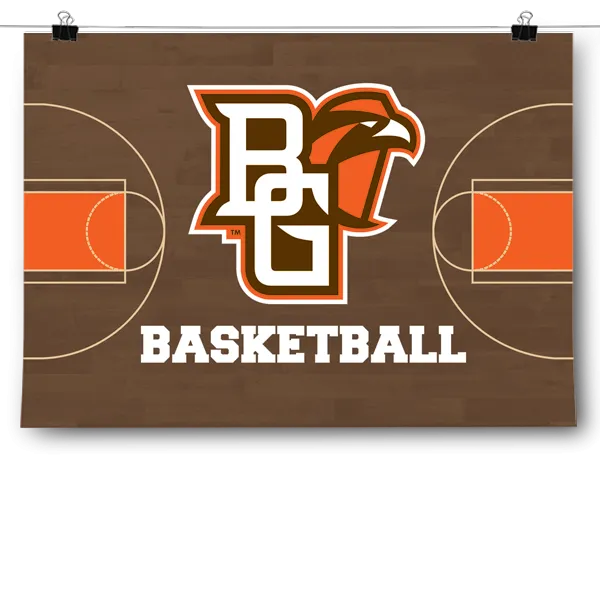 BGSU Falcons - Basketball Court Poster