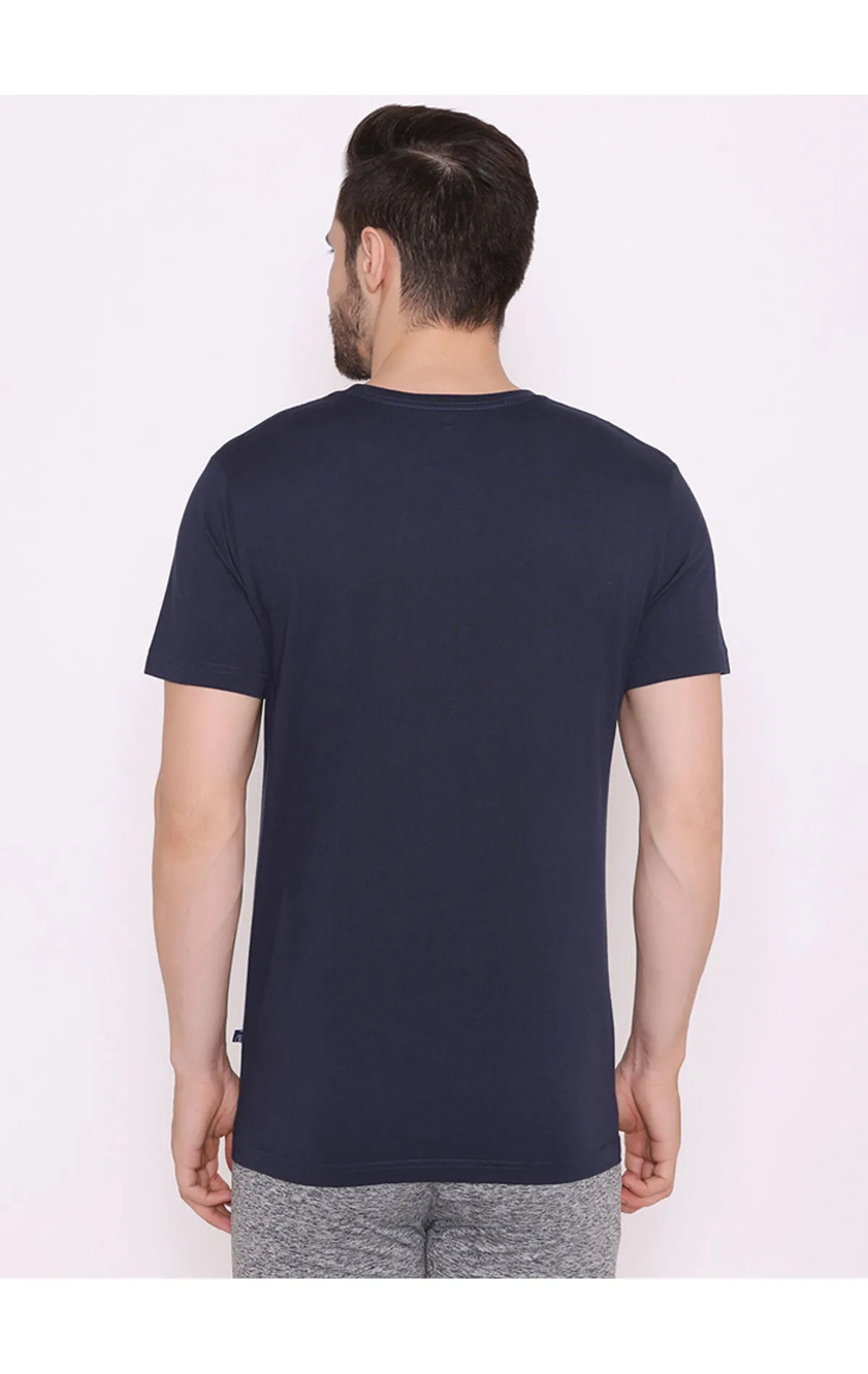 Bodyactive Modern Fit Round Neck Half Sleeve T-Shirt for Men -TS18-NAVY