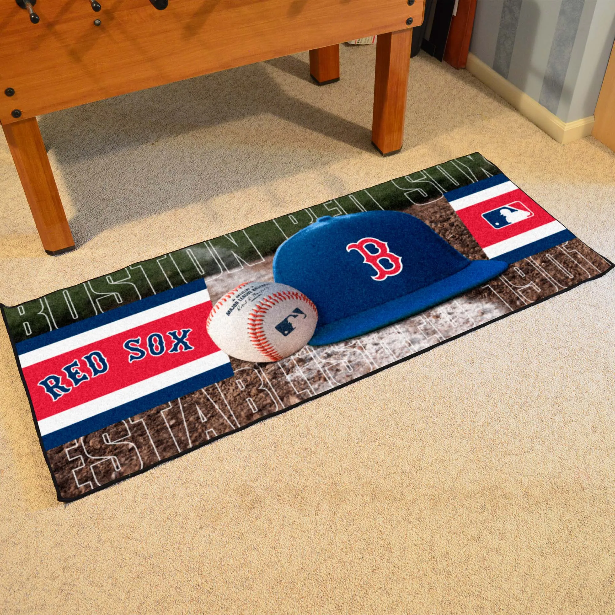 Boston Red Sox Baseball Runner Rug - 30in. x 72in.