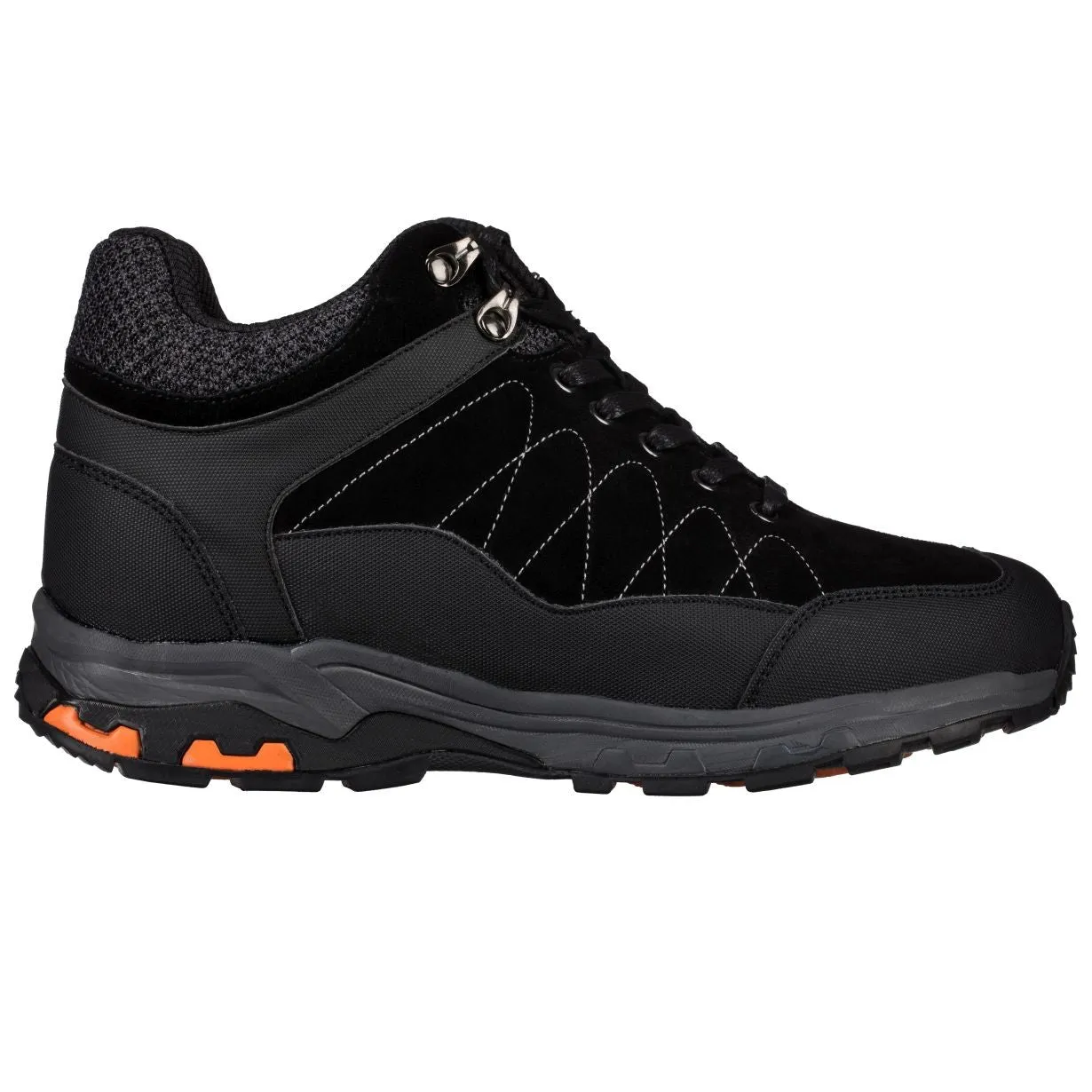 CALTO - H75470 - 3.2 Inches Taller (Black) - Hiking Style Boots