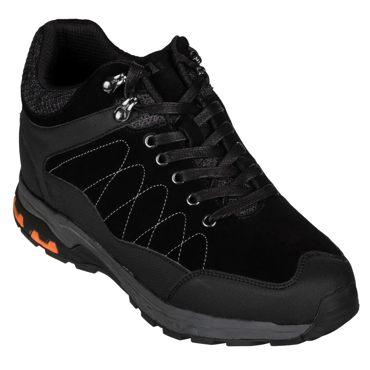 CALTO - H75470 - 3.2 Inches Taller (Black) - Hiking Style Boots