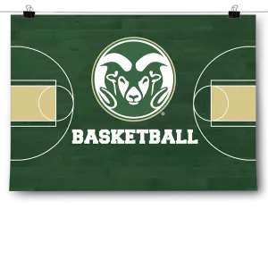 Colorado State Rams - Basketball Court Poster