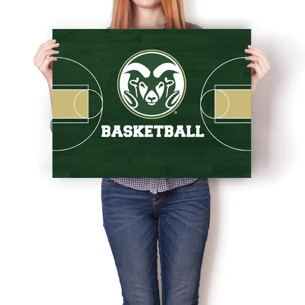 Colorado State Rams - Basketball Court Poster