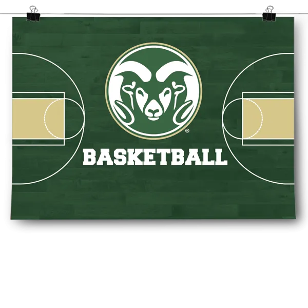 Colorado State Rams - Basketball Court Poster