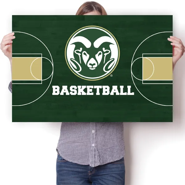 Colorado State Rams - Basketball Court Poster