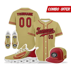 Custom Yellow Jersey MaxSoul Shoes and Hat Combo Offer Personalized ZH-bd0b00e0-7