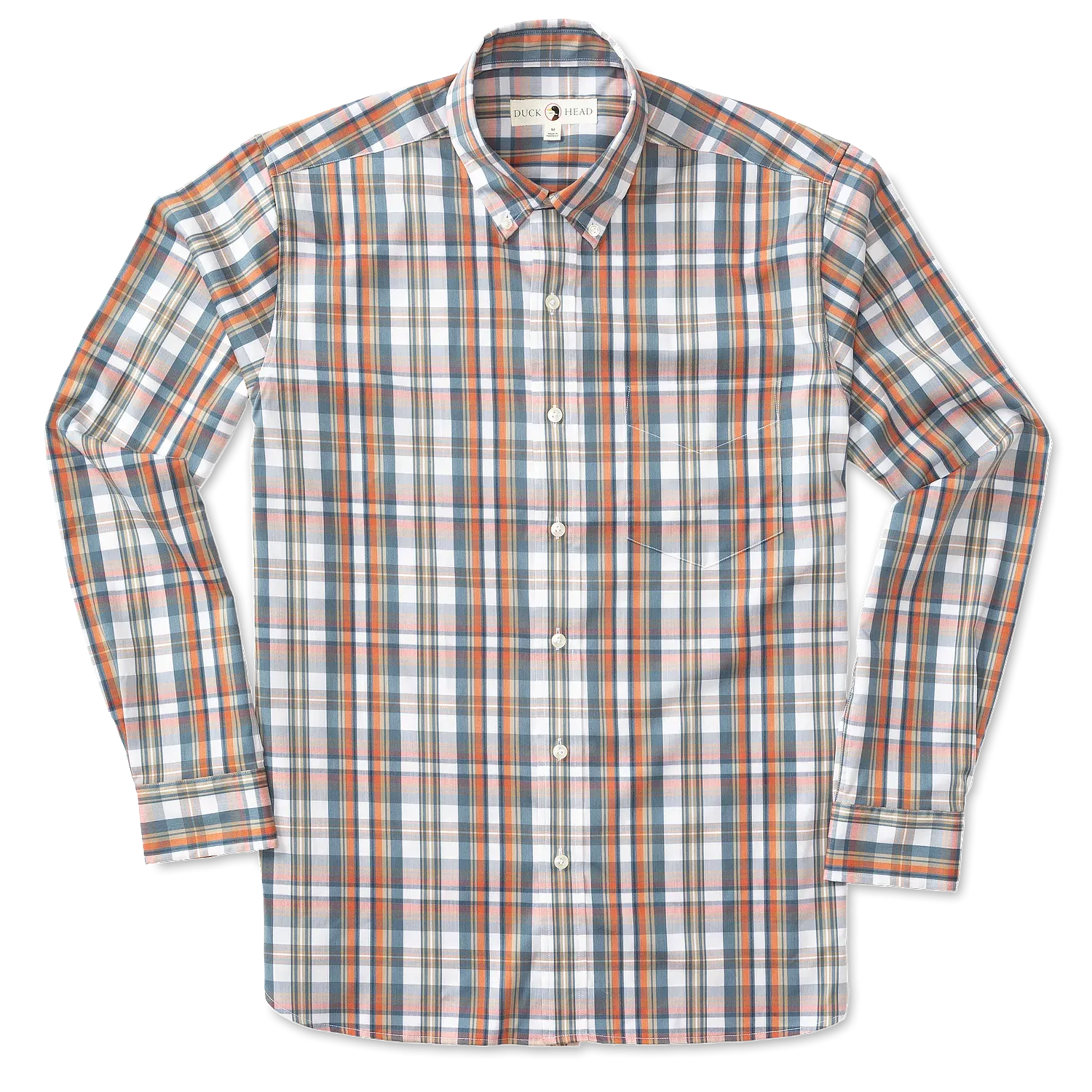 Duck Head Men's Carson Performance Plaid Shirt / Vintage Blue