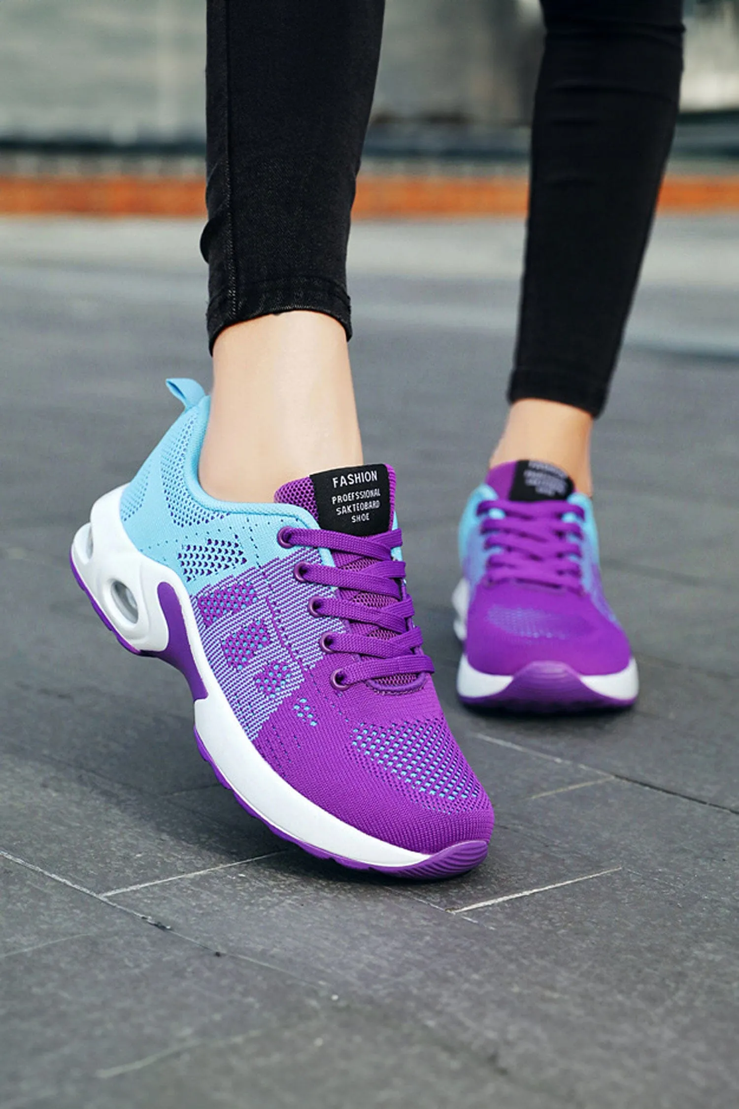 Fashion Women's Air-Cushioned Lace-Up Sneakers