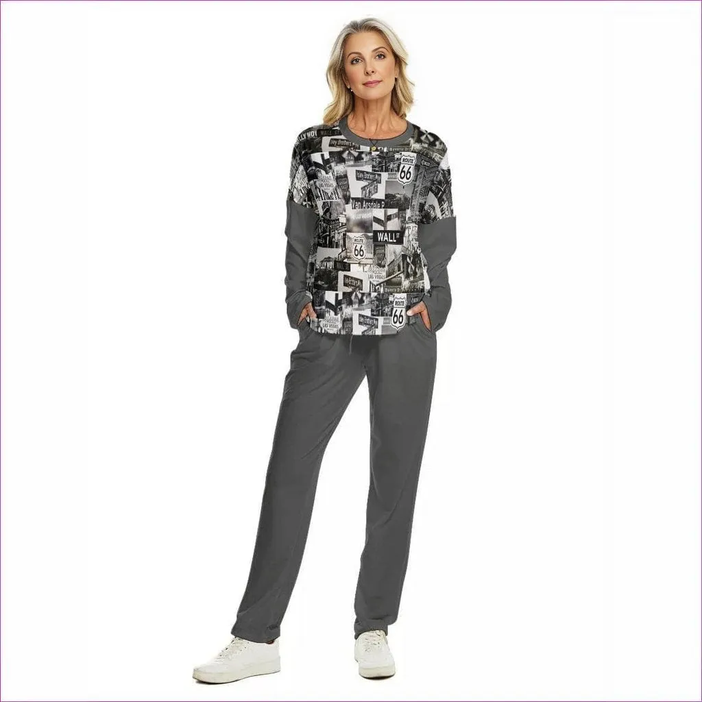 Greyed Streets Womens Top & Pants Set