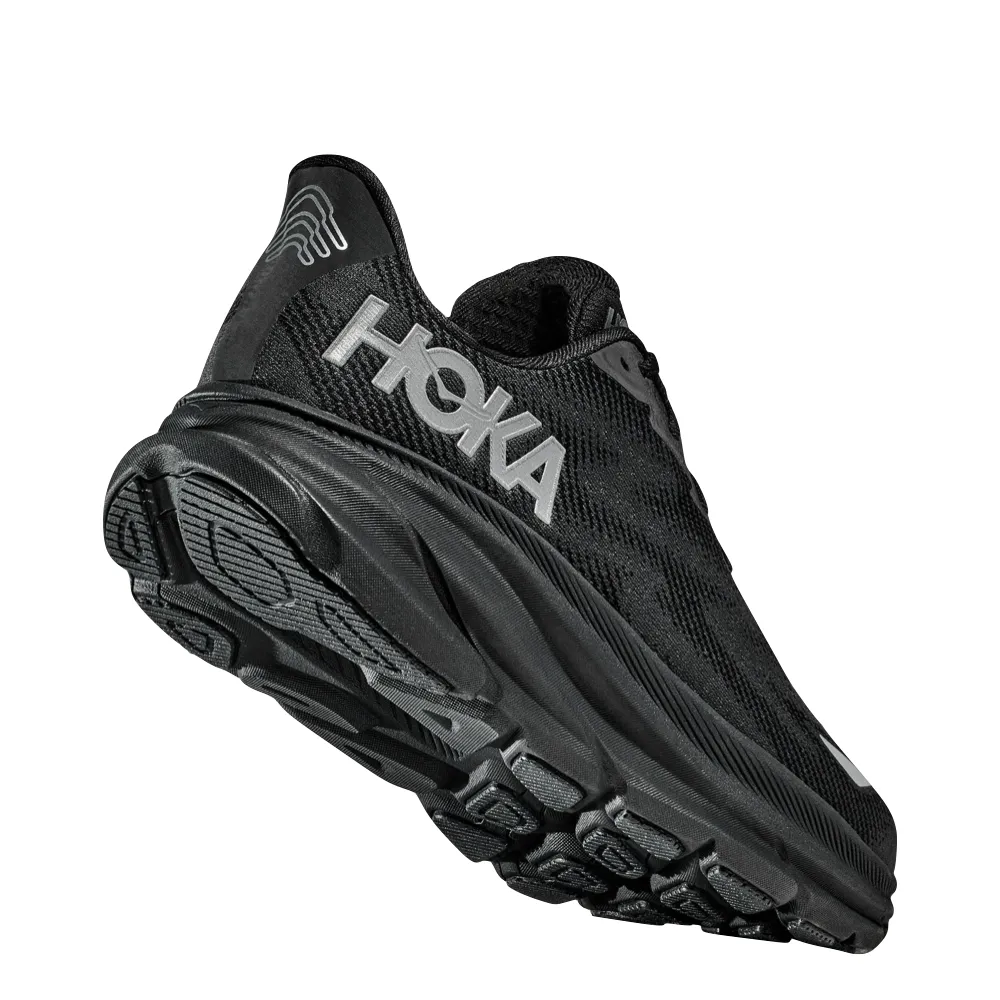 Hoka Men's Clifton 9 GTX Sneaker in Black/Black