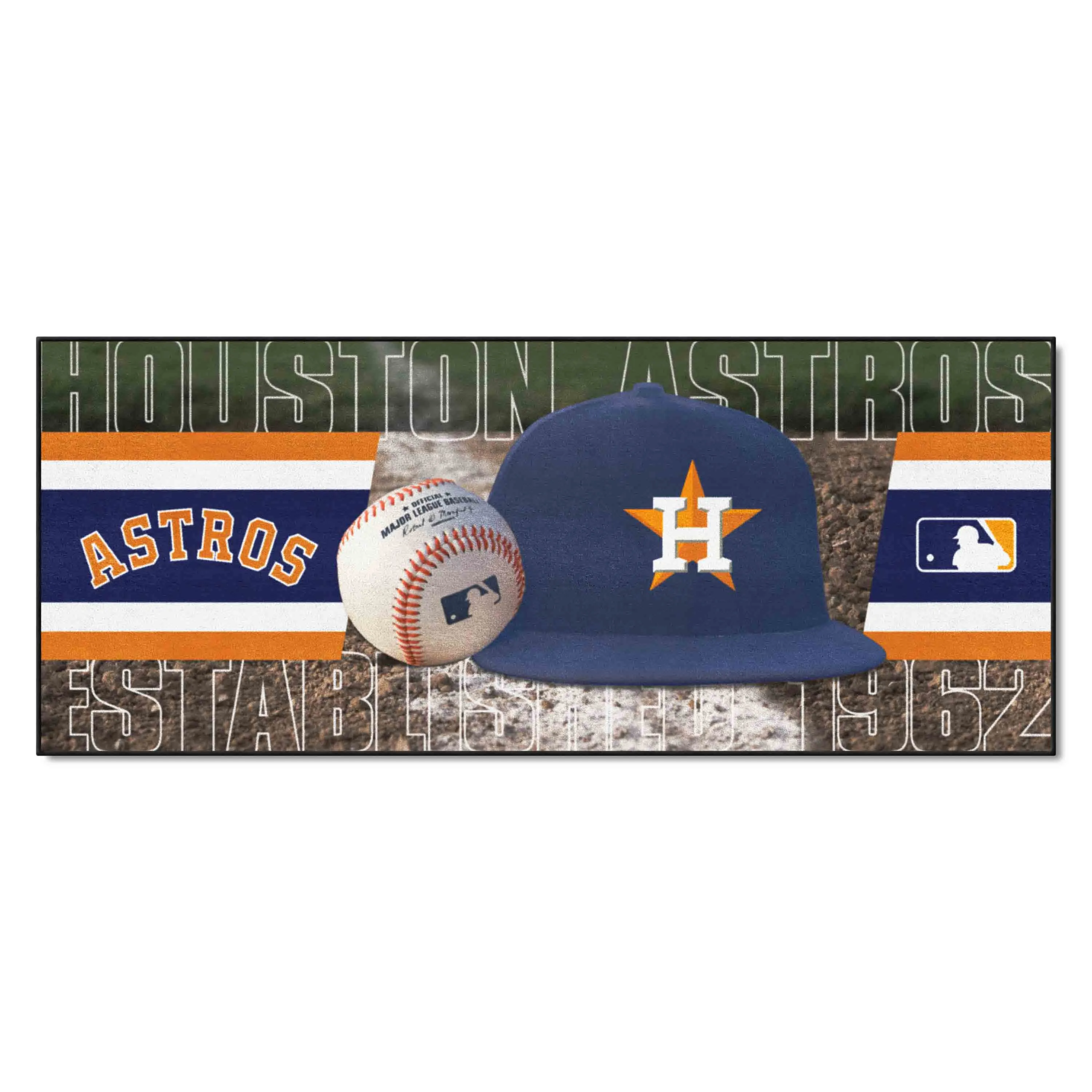 Houston Astros Baseball Runner Rug - 30in. x 72in.