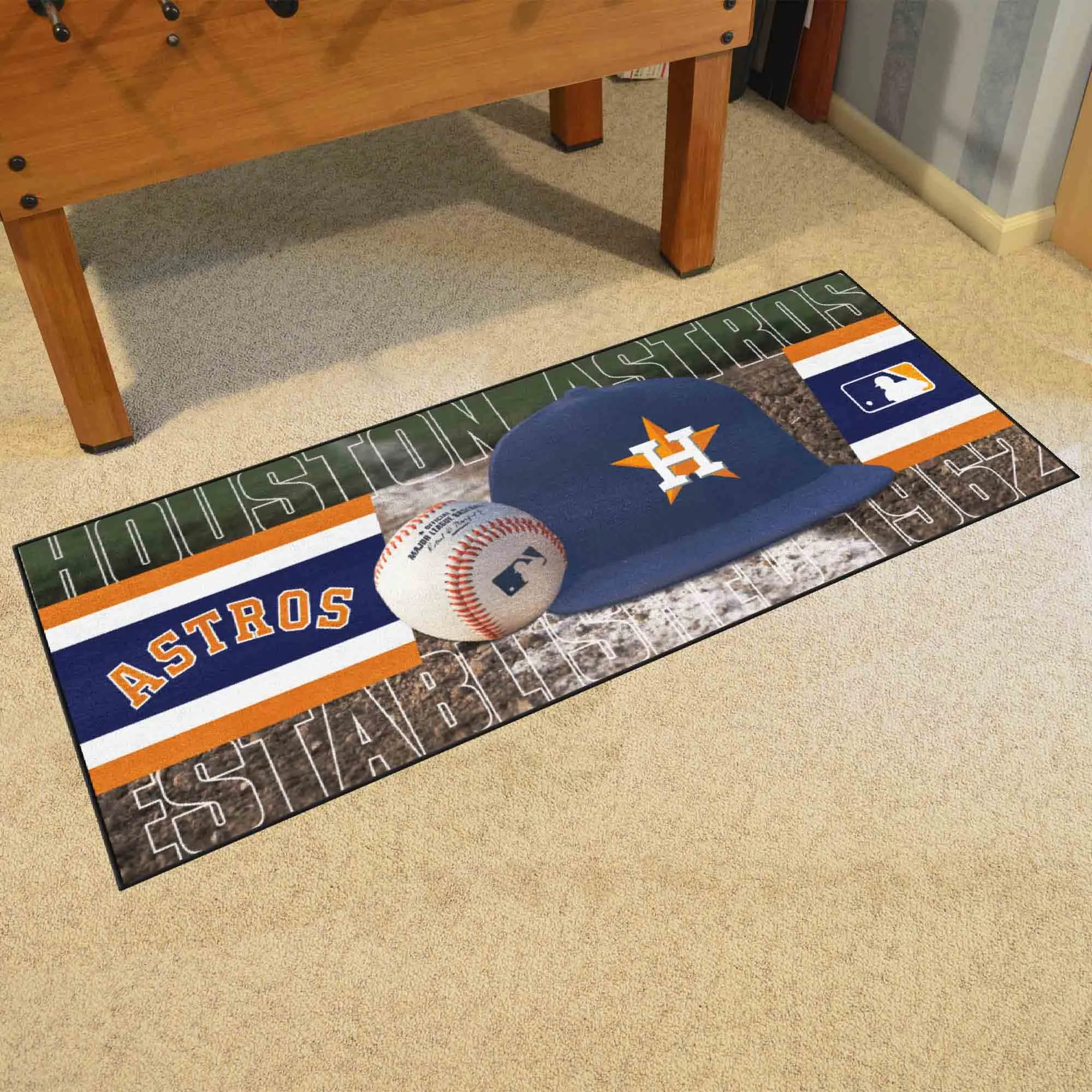 Houston Astros Baseball Runner Rug - 30in. x 72in.