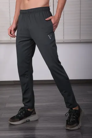 Ivyn Charcoal Grey Track Pants for Men's