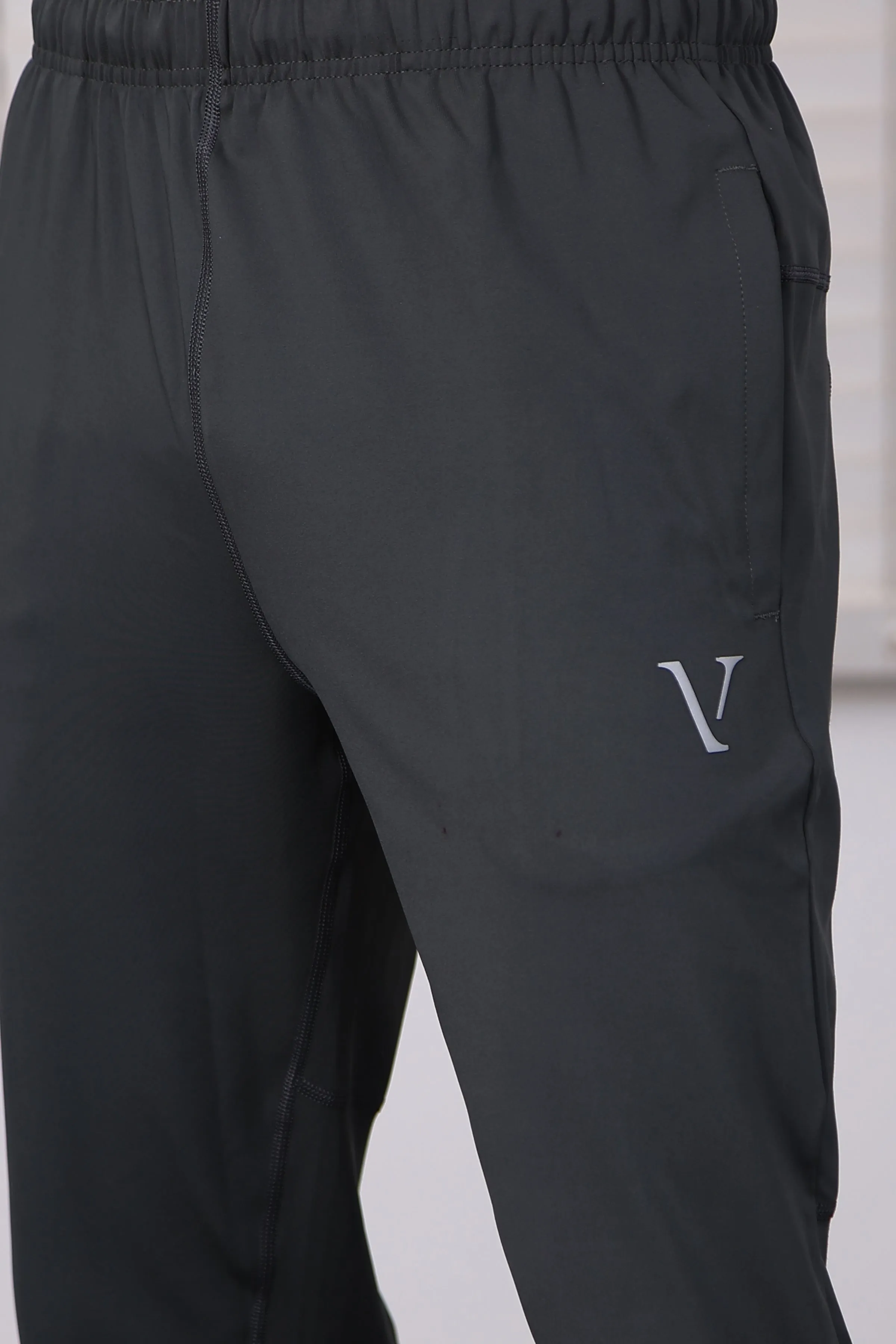 Ivyn Charcoal Grey Track Pants for Men's