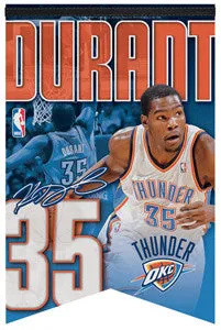 Kevin Durant "OKC-35" Oklahoma City Thunder Premium Felt Banner - Wincraft 2011