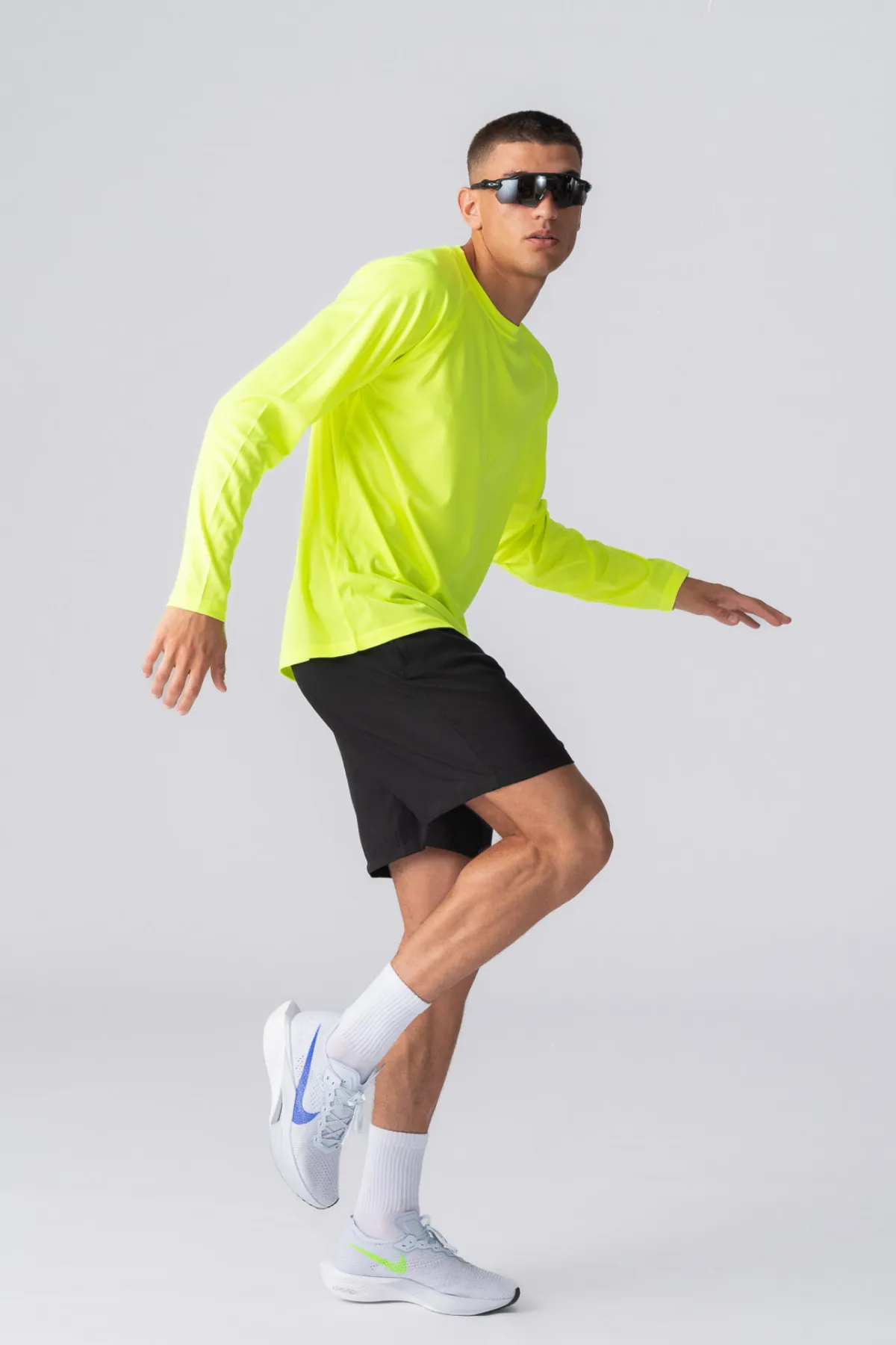 Long-sleeved Training T-shirt - Neon Yellow