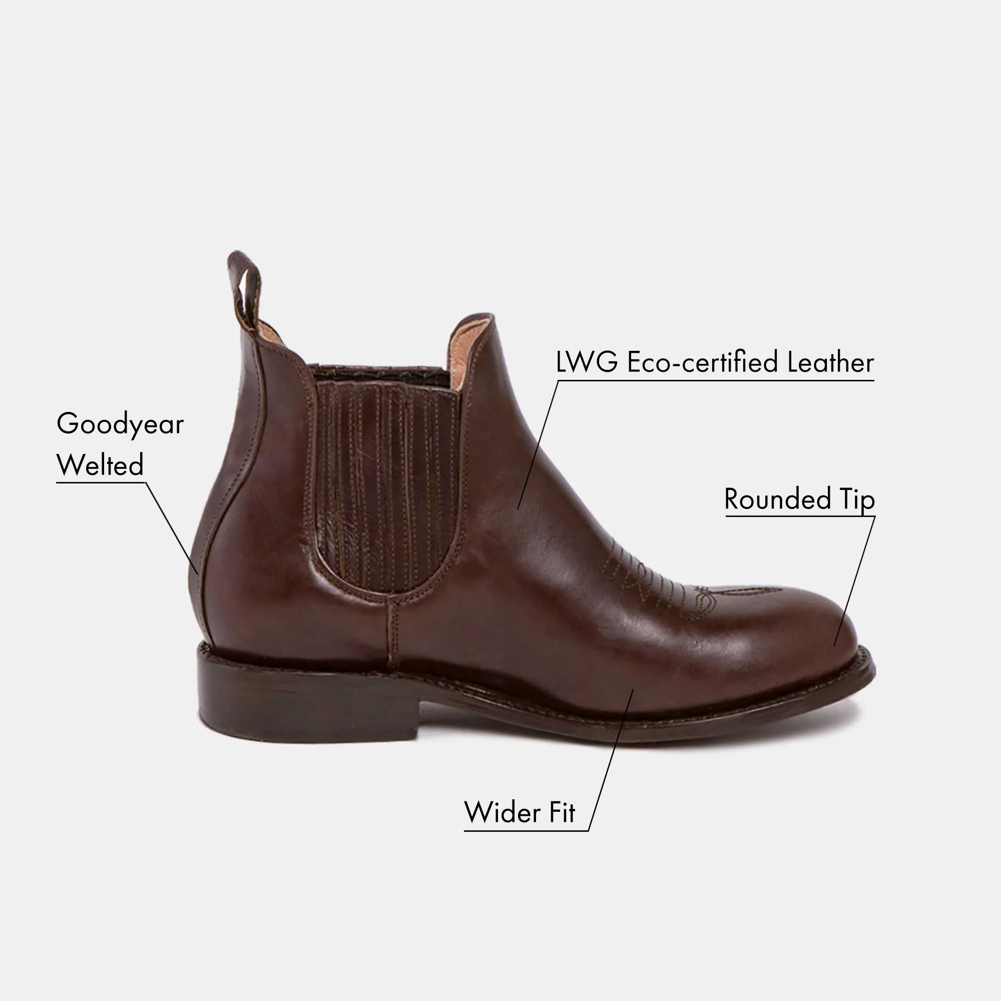 MARTHA Charro Boot Chocolate (Last sizes)