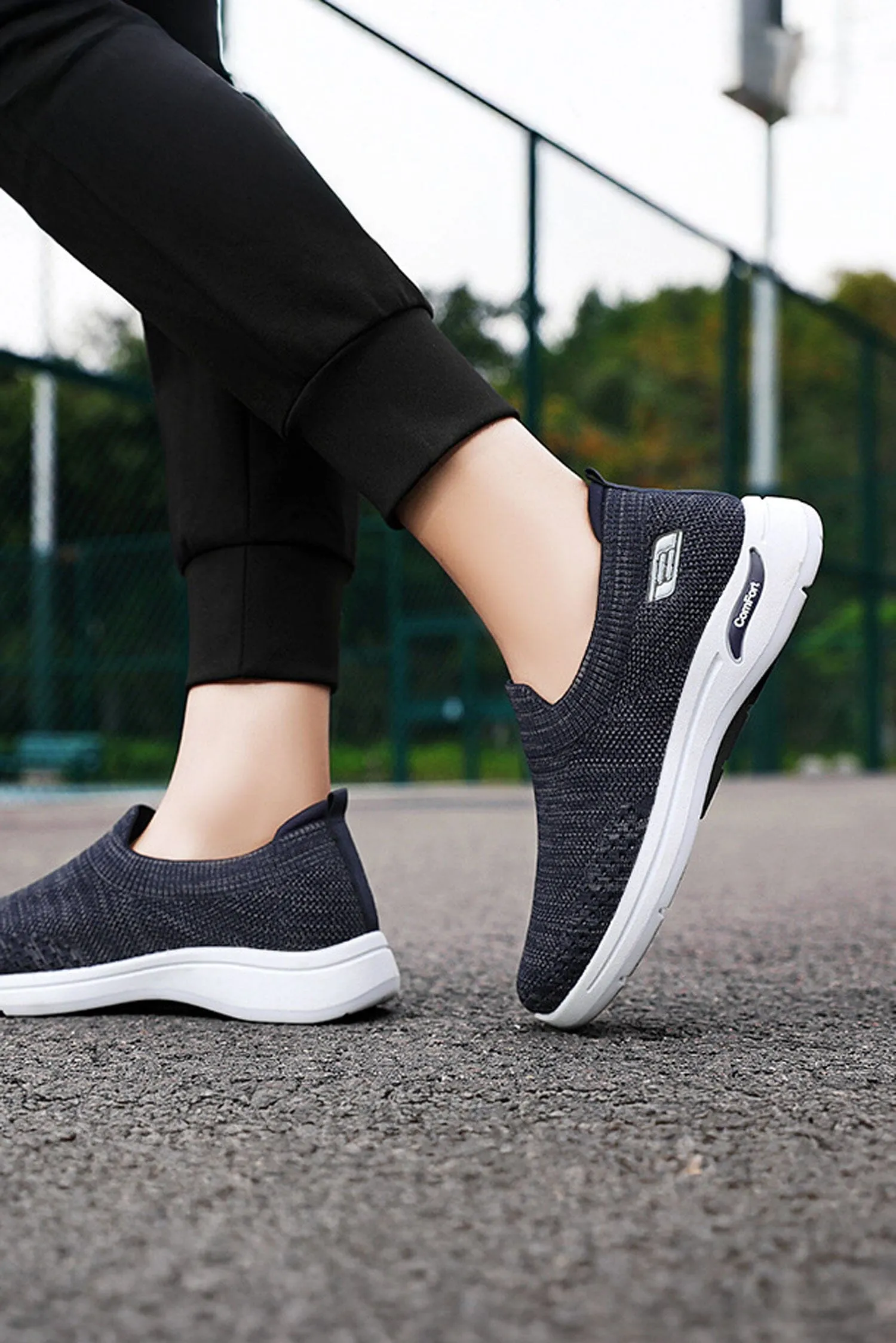 Men's Premium Mesh Upper Slip-On Sneakers