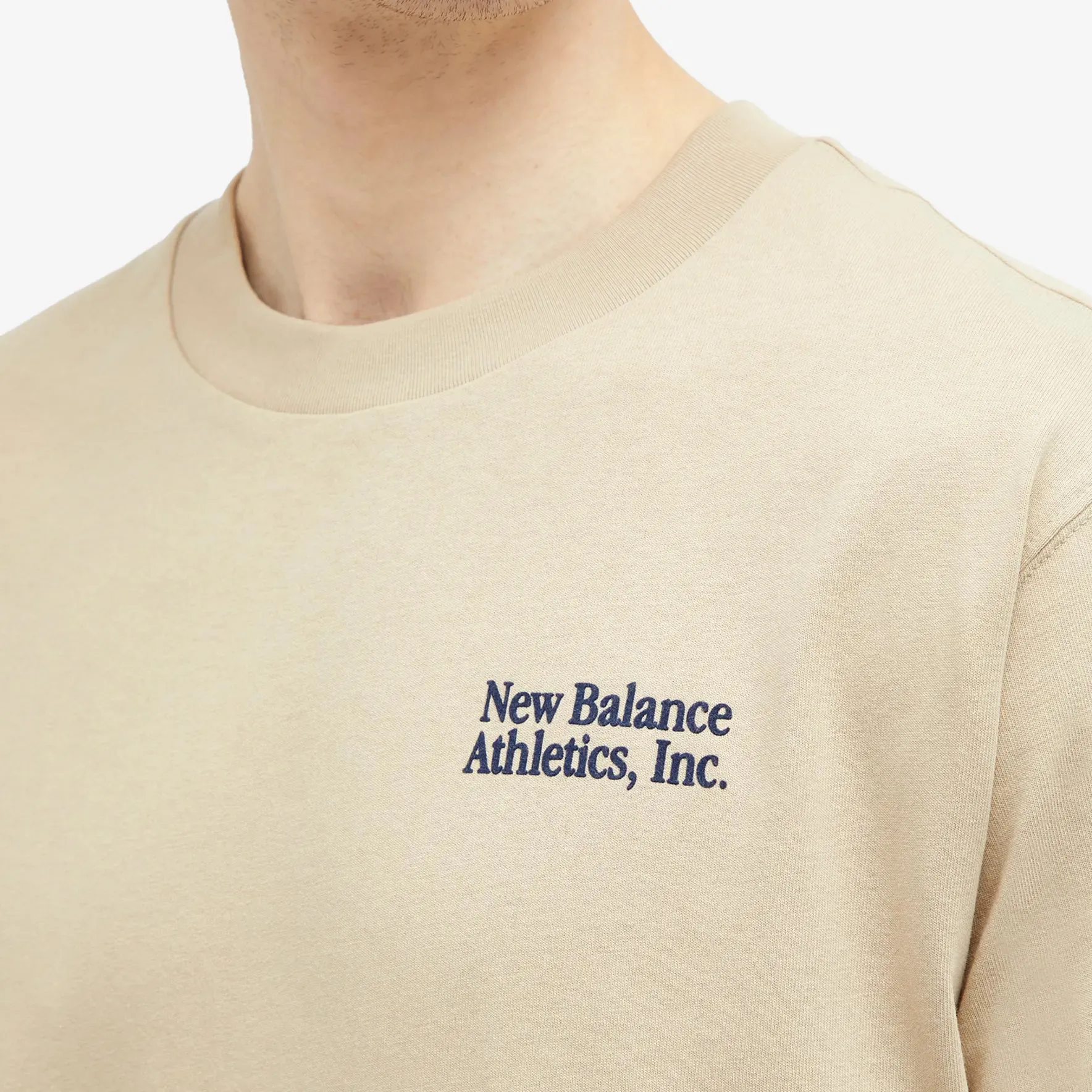 New Balance NB Athletics Flocked T-Shirt, Light Brown