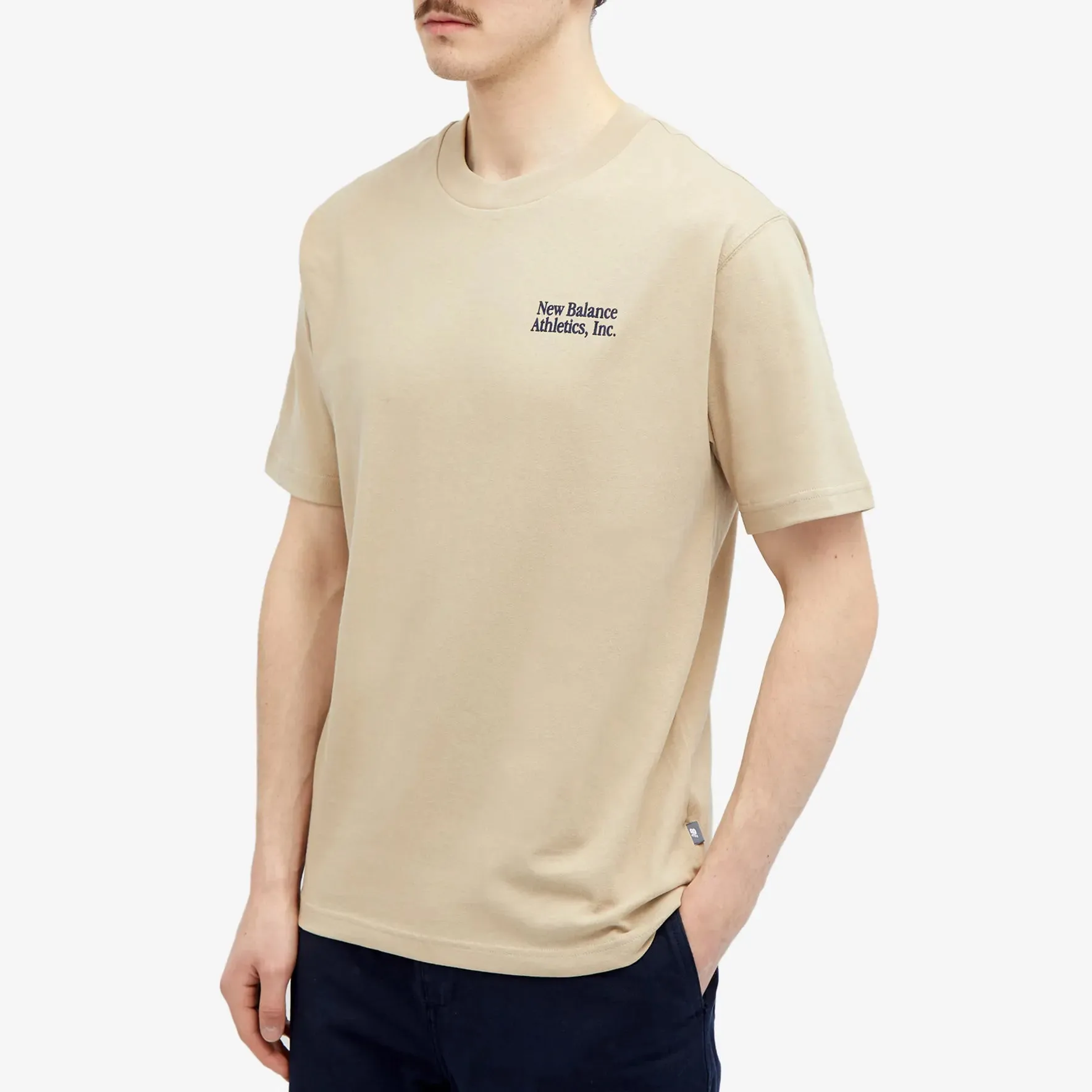 New Balance NB Athletics Flocked T-Shirt, Light Brown