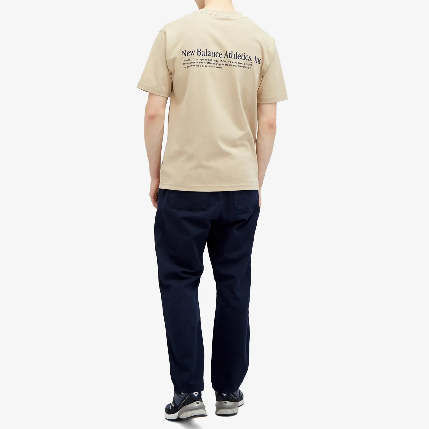 New Balance NB Athletics Flocked T-Shirt, Light Brown