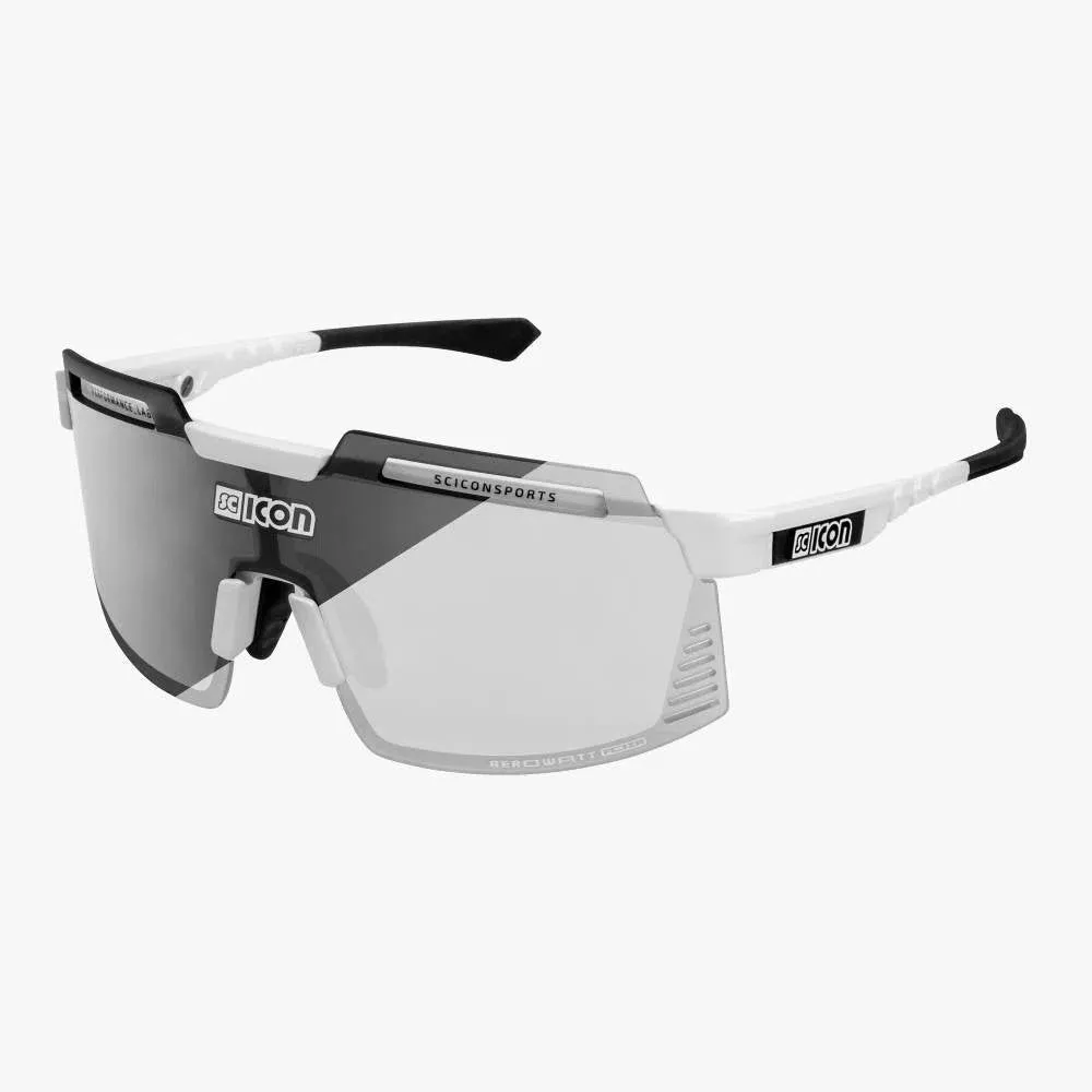 SCICON AEROWATT FOZA WHITE GLOSS Sunglasses - PHOTOCHROMIC SILVER LENS