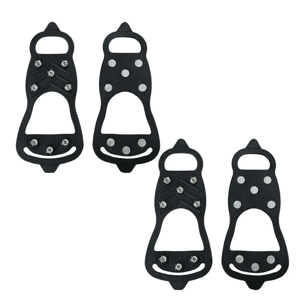 US 1-2 Pairs Ice Snow Grips Traction Cleats Shoes Anti Slip Cleats Boot Crampons