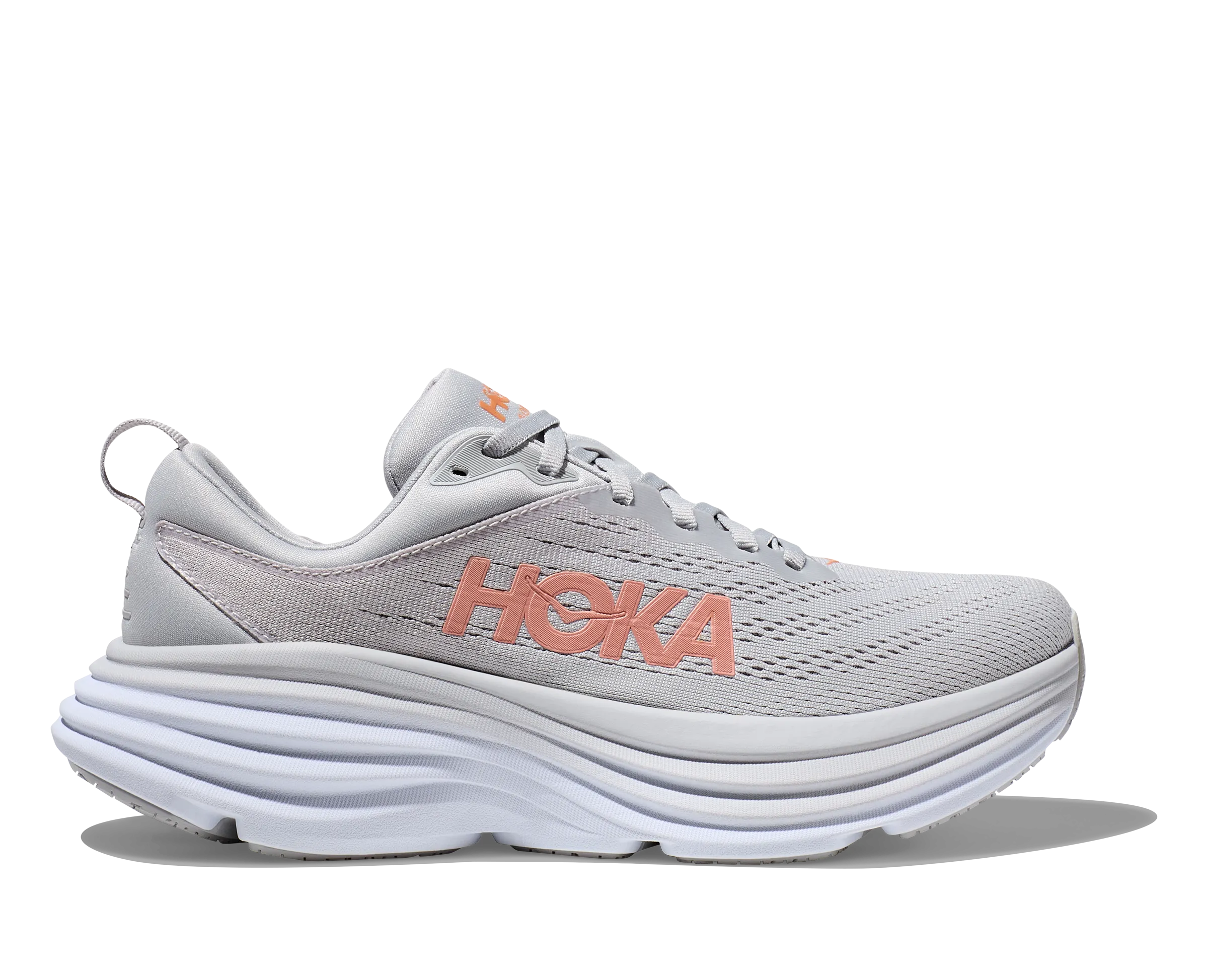 Women's Hoka Bondi 8 Color: Harbor Mist / Lunar Rock (WIDE WIDTH)